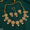 Flower Pearl Drop Necklace Set