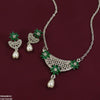 Flower Pearl Drop Necklace Set