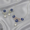Flower Pearl Drop Necklace Set