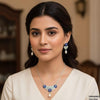 Flower Pearl Drop Necklace Set