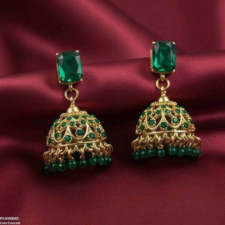 Rectangle Pearl Drop Jhumki