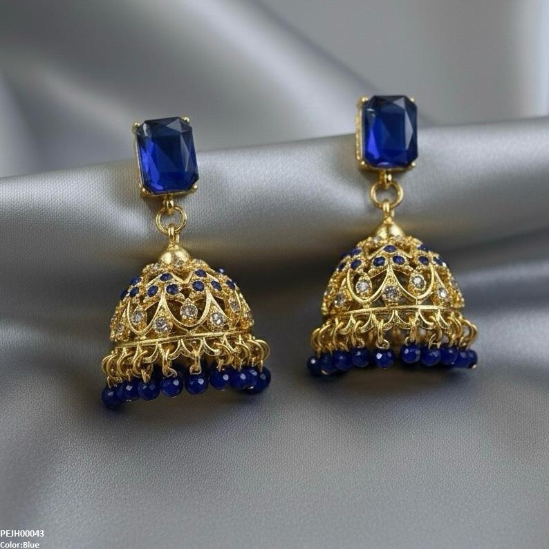Rectangle Pearl Drop Jhumki