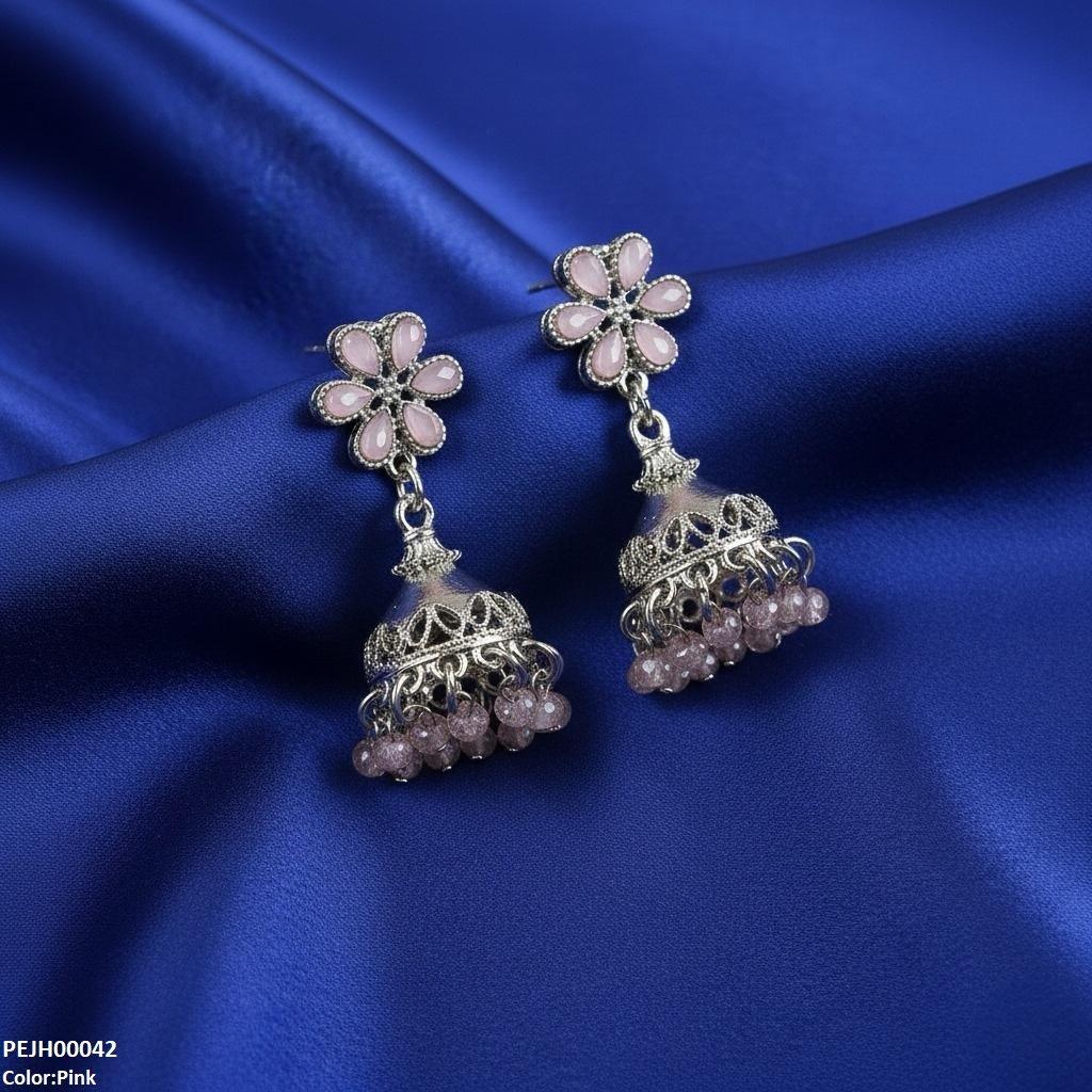Flower Pearl Drop Jhumki