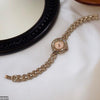 Round Rhinestone Bezel Dial Watch