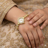 Rhinestone-Embellished Dial Watch