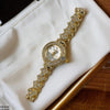 Rhinestone-Embellished Dial Watch