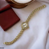 Rhinestone-Embellished Dial Watch