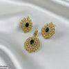 Oval Flower Pendant Set