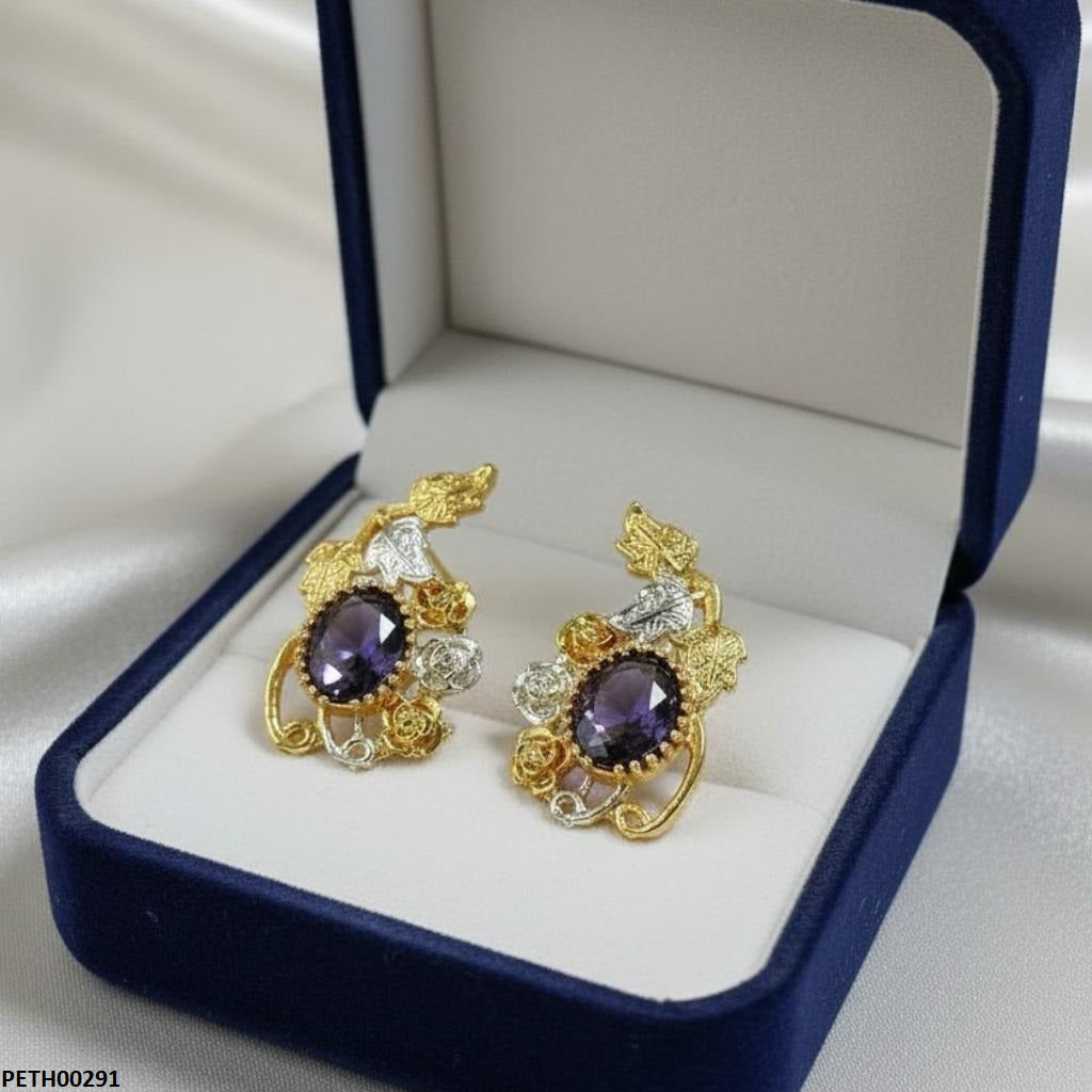 Oval Flower Tops Pair