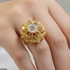 Round Flower Ring Adjustable
