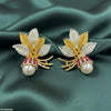 Round Pearl Leaf Tops Pair