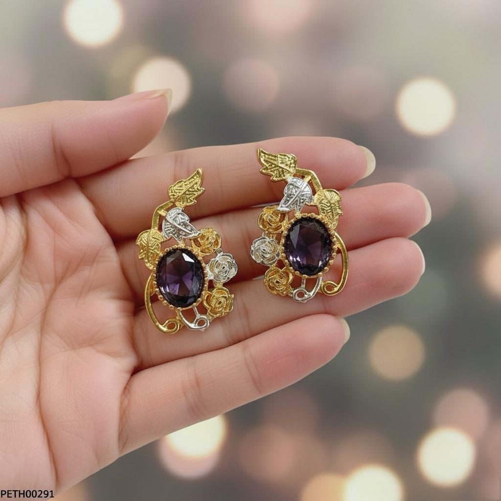 Oval Flower Tops Pair