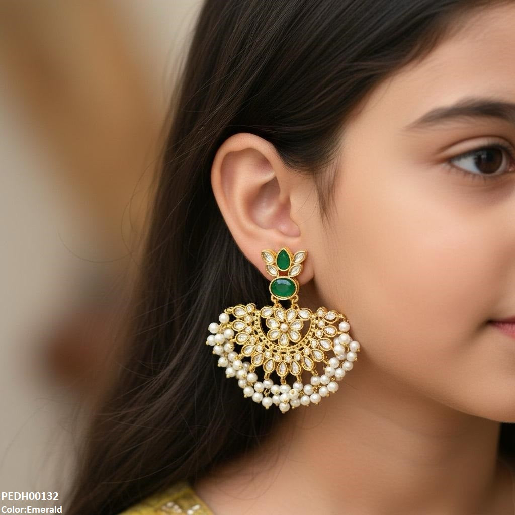 Oval/Tear Pearl Drop Earrings