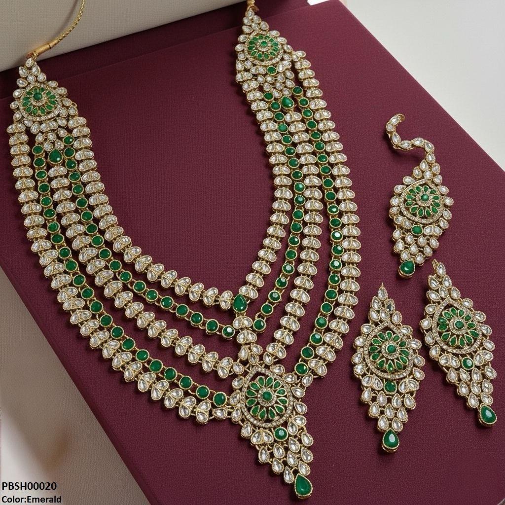 Tear Flower Bridal Mala Set