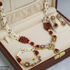 Flower Tear Drop Mala Set