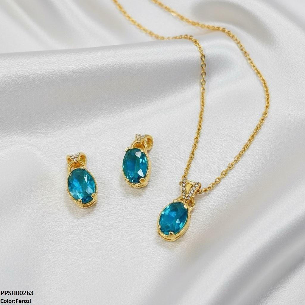 Oval Drop Pedant Set
