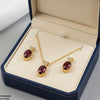Oval Drop Pedant Set