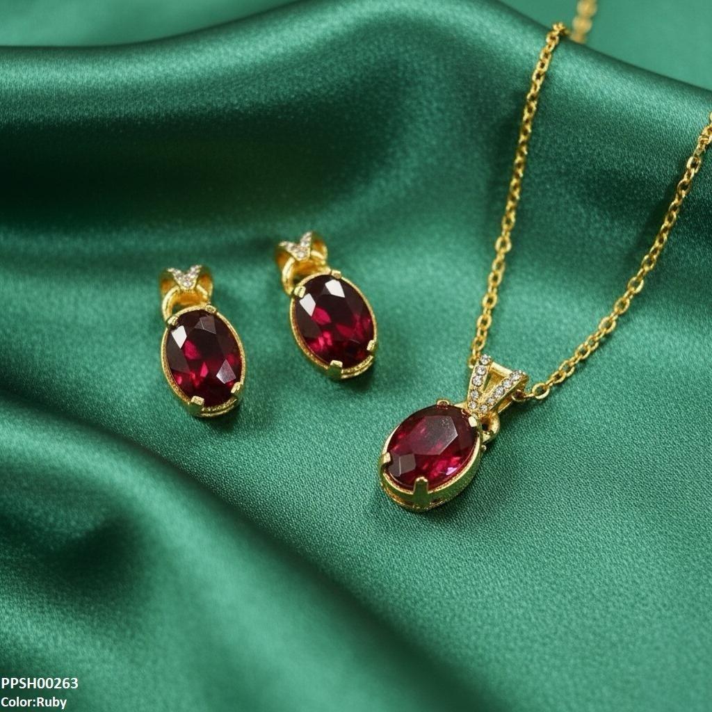 Oval Drop Pedant Set