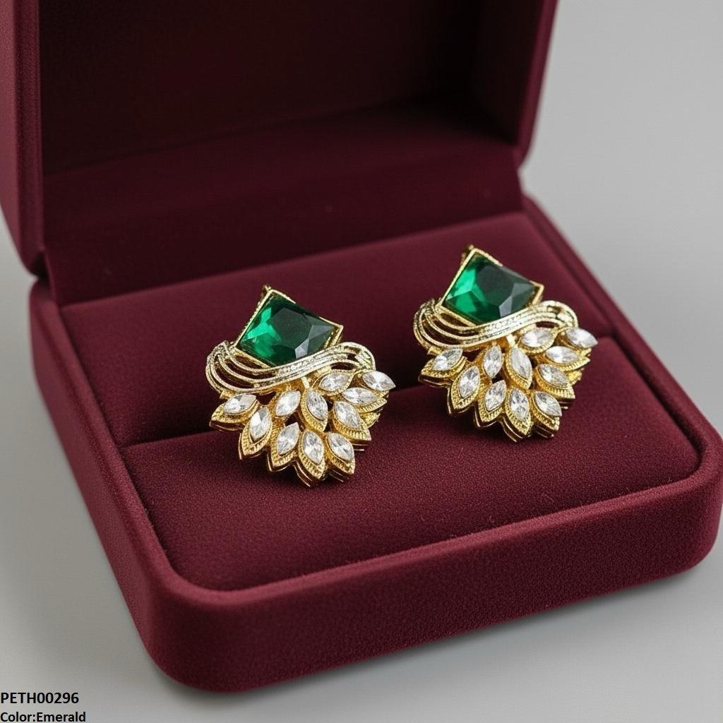 Square/Marquise Leaf Tops Pair