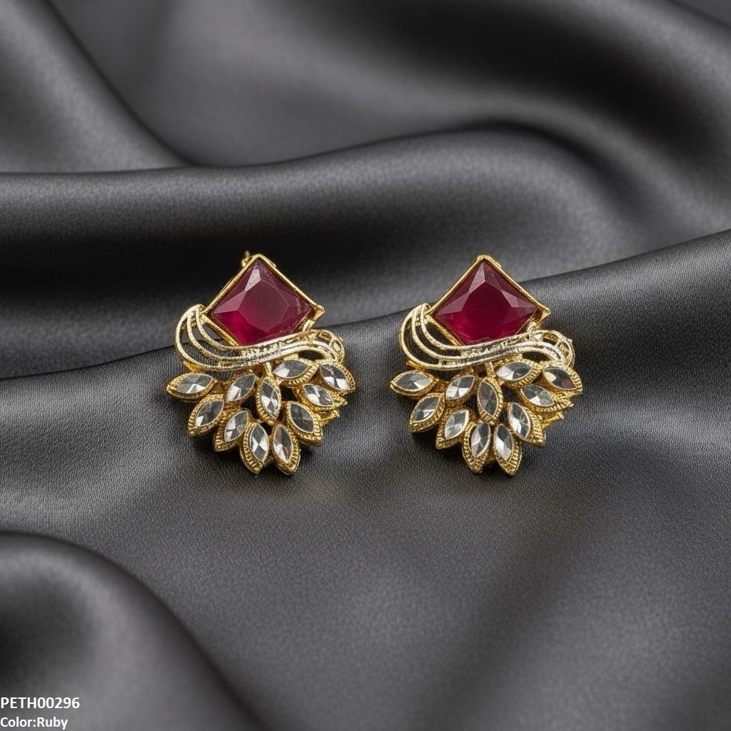 Square/Marquise Leaf Tops Pair