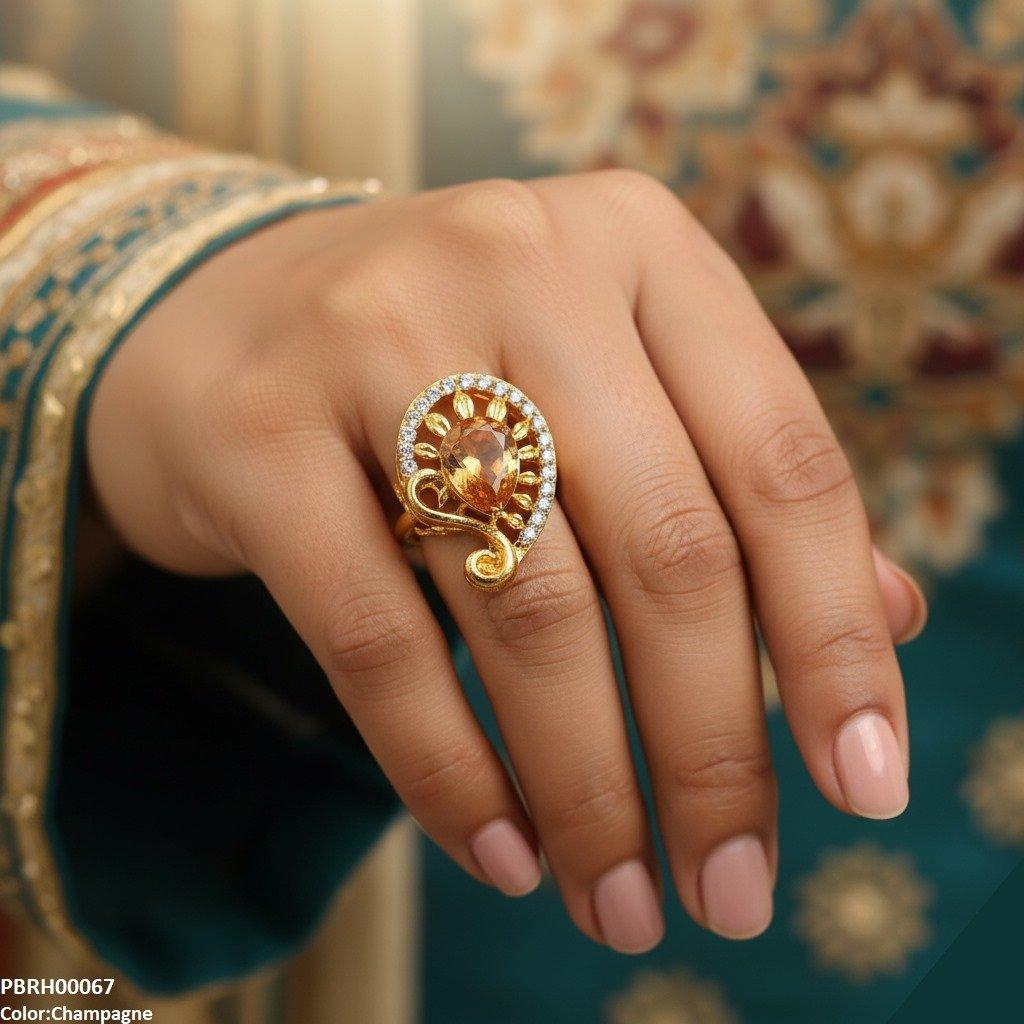 Tear Flower Ring Adjustable