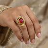 Tear Flower Ring Adjustable