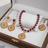 Square Flower Drop Mala Set