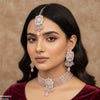 Square Pearl Drop Choker Set