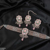 Square Pearl Drop Choker Set