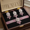 Square Pearl Drop Choker Set