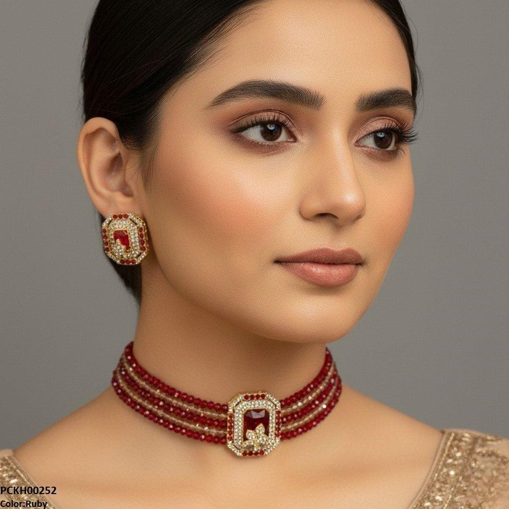 Square/Leaf Choker Set