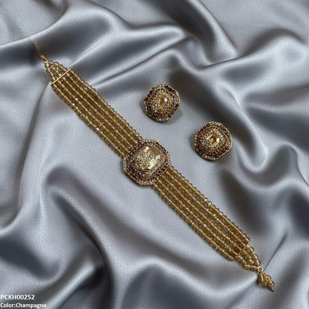 Square/Leaf Choker Set