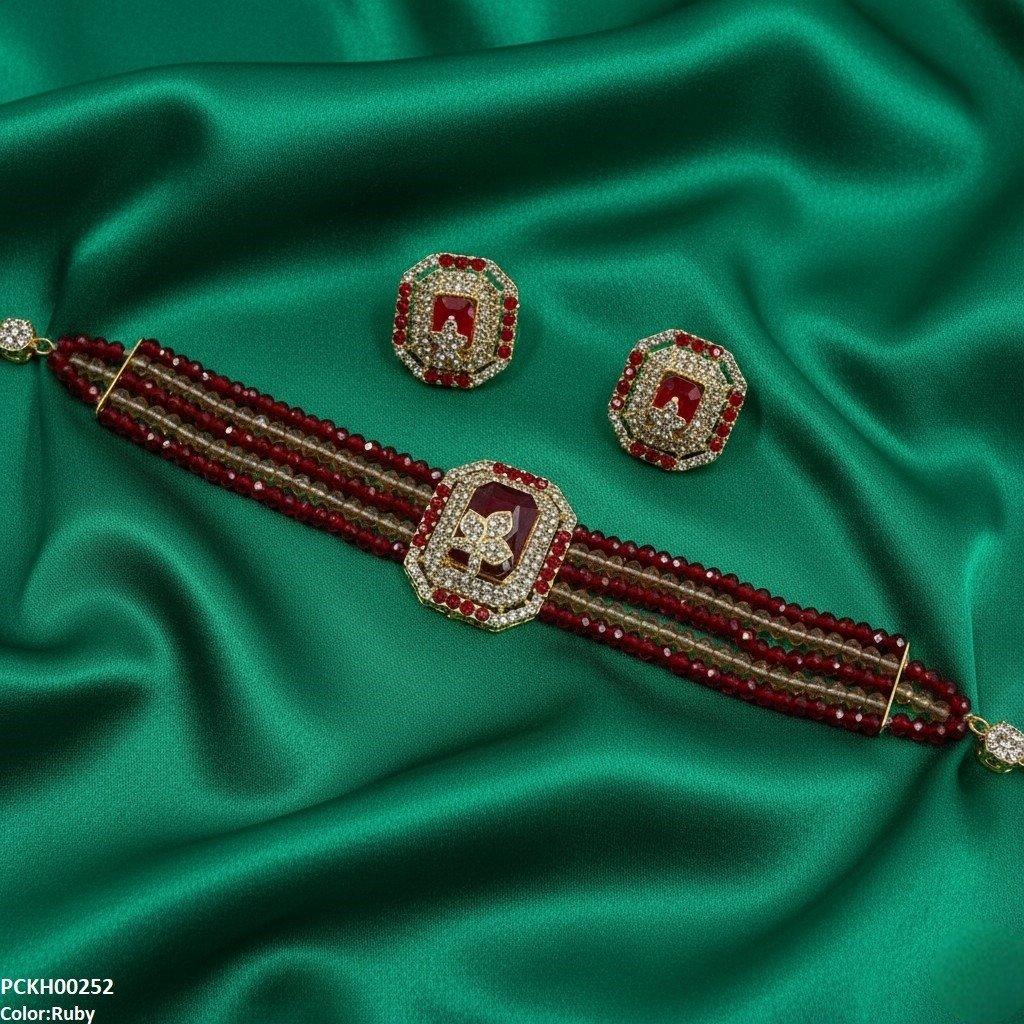 Square/Leaf Choker Set