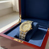 Stone Dial Two Tone Women's Watch