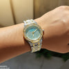 Stone Dial Two Tone Women's Watch