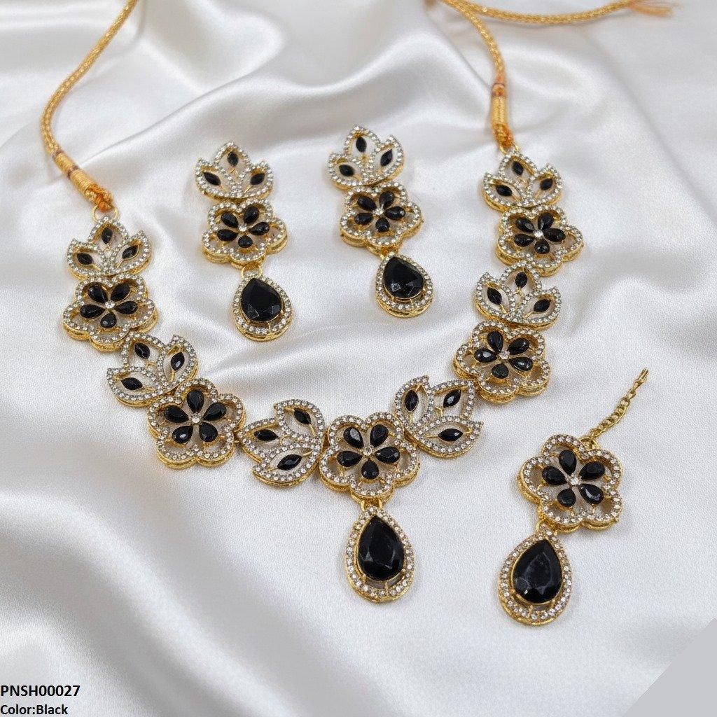 Tear Flower Necklace Set