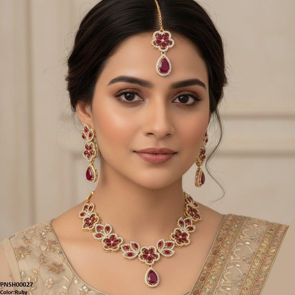 Tear Flower Necklace Set
