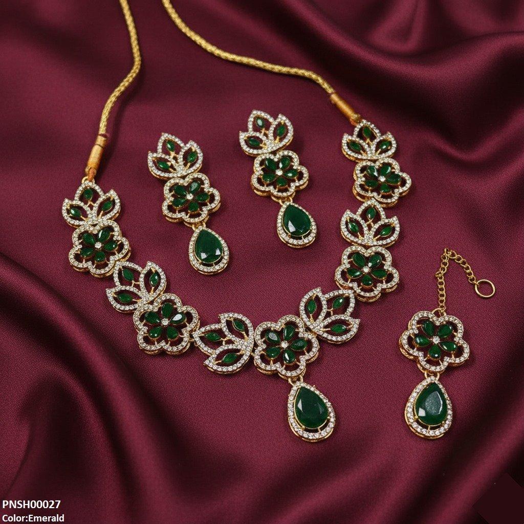Tear Flower Necklace Set