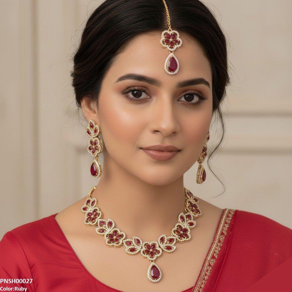 Tear Flower Necklace Set