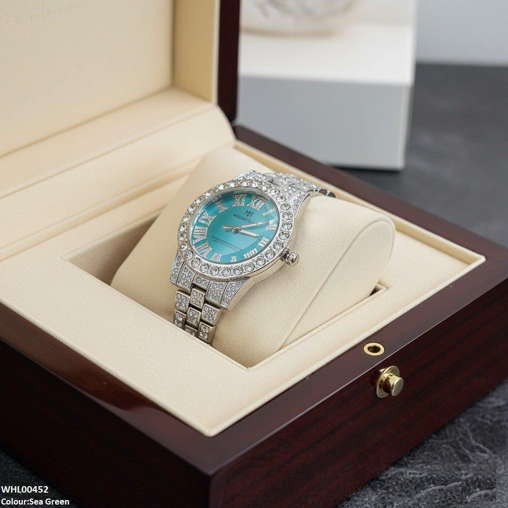 Round Stone Dial Women's Watch