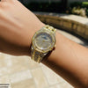 Round Stone Dial Women's Watch