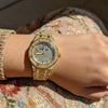 Round Stone Dial Women's Watch