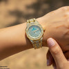 Round Stone Dial Women's Watch