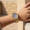 Round Stone Dial Women's Watch