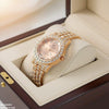Round Stone Dial Women's Watch