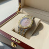 Stone Dial Two Tone Women's Watch