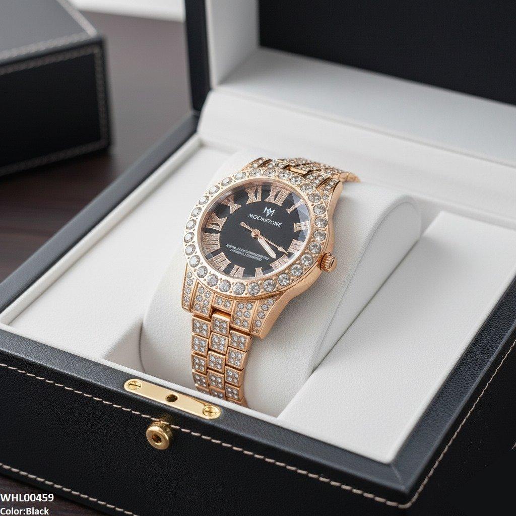 Round Stone Dial Women's Watch