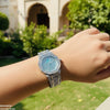 Round Stone Dial Women's Watch