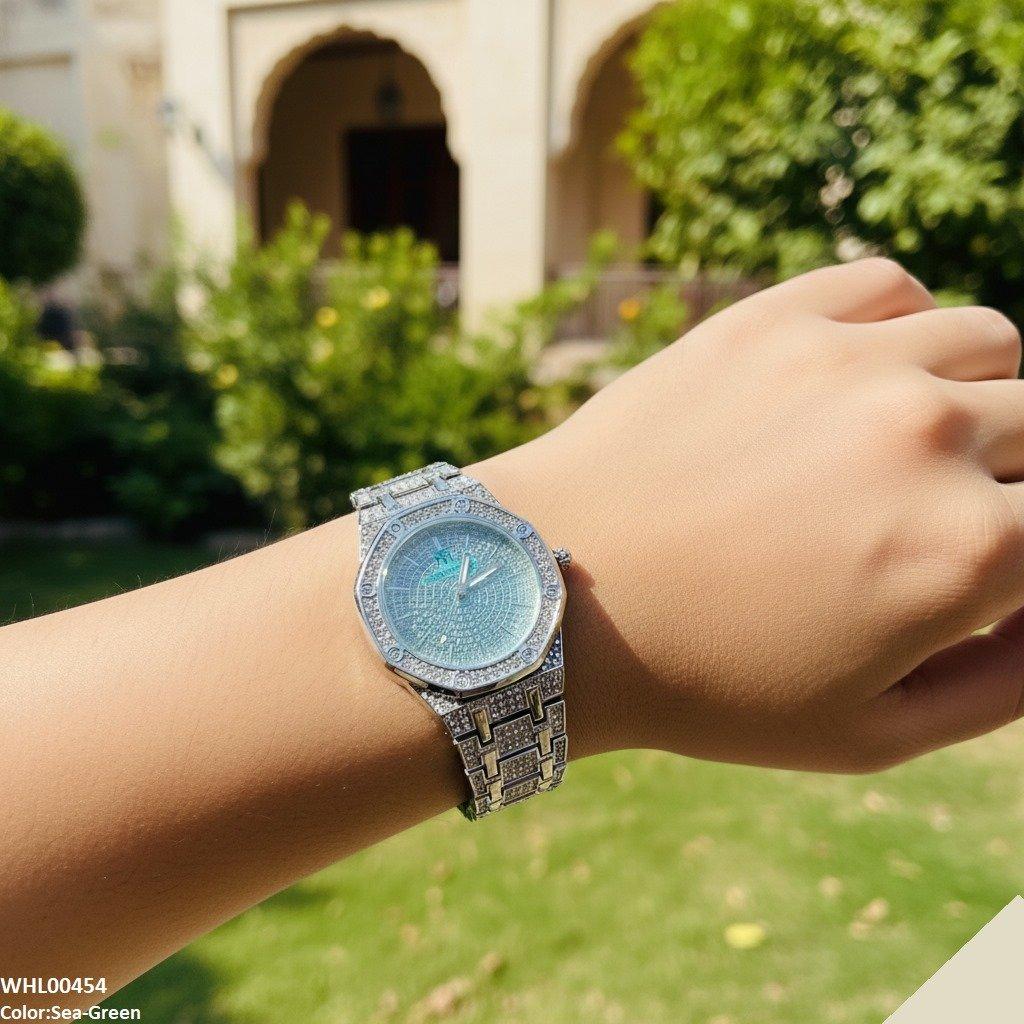 Round Stone Dial Women's Watch
