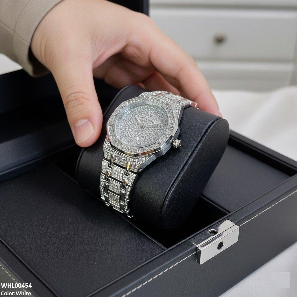 Round Stone Dial Women's Watch